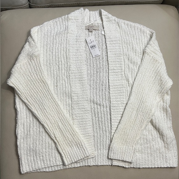NWT - Loft By Ann Taylor Women's Textured Open Front Cardigan - Size M - Picture 3 of 7